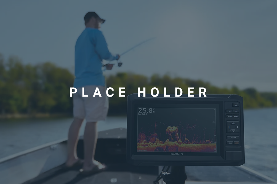 Garmin fishfinder in use on the water