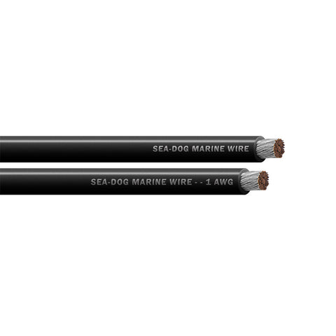 Sea-Dog 1 AWG Black Battery Cable - 50' — 02